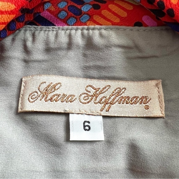 Mara Hoffman Cutout Mini Dress Tribal Print Red Orange Size 6 - Picture 10 of 12